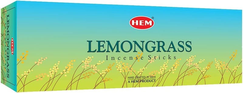 HEM Lemongrass Incense Sticks - 20 Sticks per Pack, Set of 6 Packs - Image 1