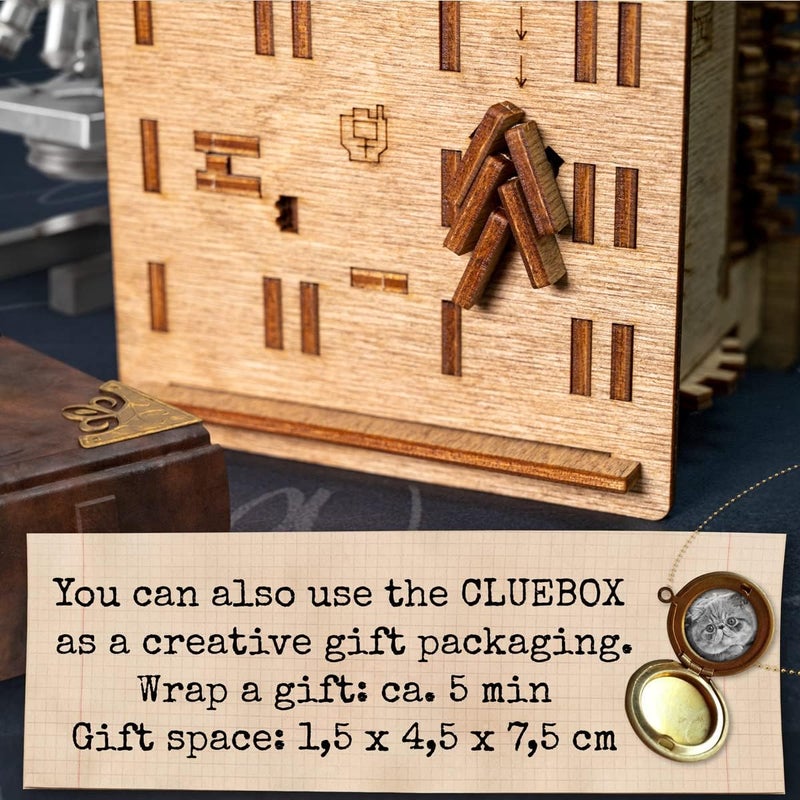 iDventure Cluebox - Schrödinger's Cat - 3D Wooden Escape Room Puzzle Box for Adults - Image 3