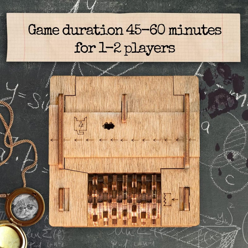 iDventure Cluebox - Schrödinger's Cat - 3D Wooden Escape Room Puzzle Box for Adults - Image 2