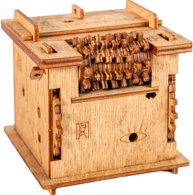 iDventure Cluebox - Schrödinger's Cat - 3D Wooden Escape Room Puzzle Box for Adults - Image 1