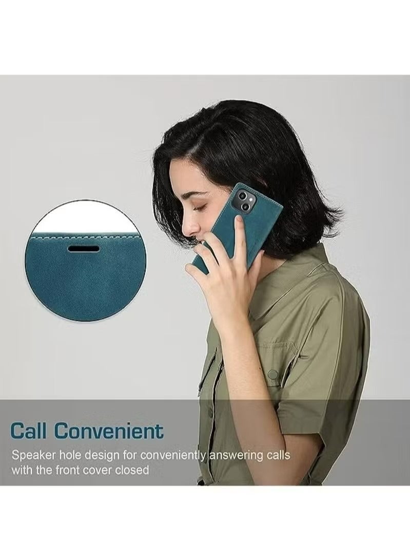 CaseMe iPhone 15 Pro Leather Case Wallet Flip Cover Card Slots Magnetic Closure Stand Phone Holder Function Fold Shockproof Protective Full Protection Anti-drop Anti-scratch Accessory For iphone 15 Pro - Image 5