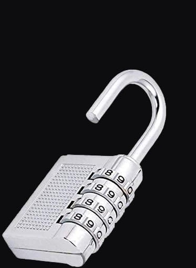 VIVITO 4-Digit Safe Pin I 4 digit combination Padlock lock | Silver Zinc Alloy 4 digit Lock |4 digit padlock Pack of 1 |4 digit number lock Cute Design|Secure Your Luggage, Tool Box, Gate, and More BY VIVITO - Image 2