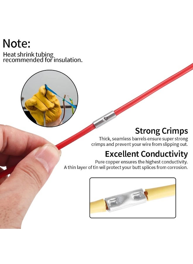 Royal Apex 10Pcs Copper Joint Cable Crimp Terminals – Firm Ferrule Butt Connectors for Secure & Reliable Wire Connections | Versatile Use for Solar, Auto, Home, & Electrical Projects (95mm) - Image 3
