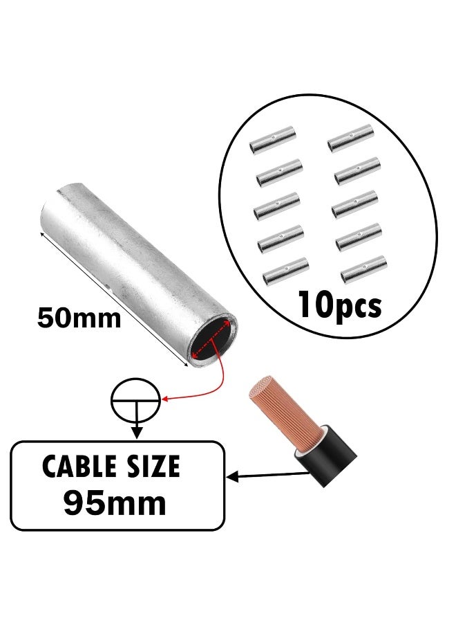 Royal Apex 10Pcs Copper Joint Cable Crimp Terminals – Firm Ferrule Butt Connectors for Secure & Reliable Wire Connections | Versatile Use for Solar, Auto, Home, & Electrical Projects (95mm) - Image 2