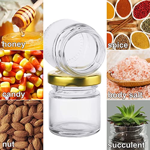 ARUZEN 36 Pcs 1.5 oz (50ML) Small Glass Jars, Mini Mason Jars for Gifts, Crafts, Wedding, Spices, Party Favors and Candle Making (36) - Image 3