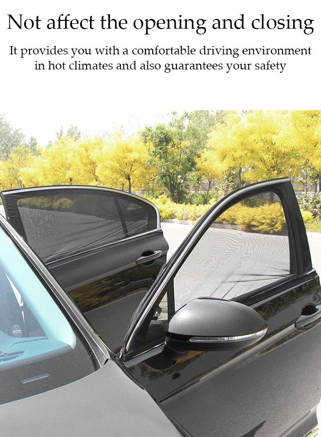 DUNISO 4PCS Car Side Window Sun Shades,Strong-Light Blocking&UV Protection Privacy Shades,Keep out mosquitoes,Universal Essential Interior Accessories for Baby,Car Camping and Napping Curtains ,Universal for  - Image 4