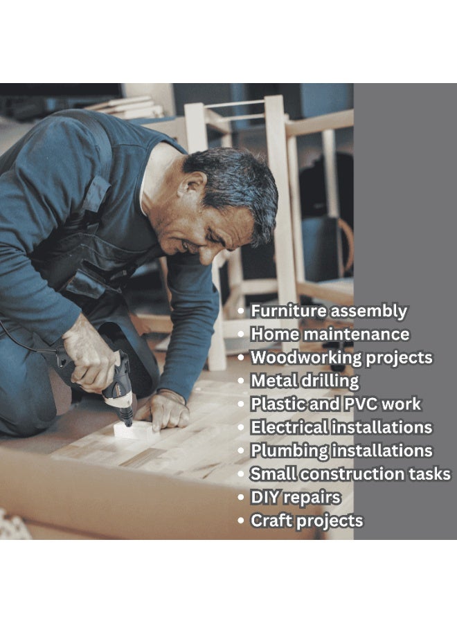 makute 1/4 Inch Electric Drill 720W, Variable Speed 0-2400RPM, 25Nm Torque, Compact Power Tool for Drilling and Fastening – Model ED121-6 - Image 4