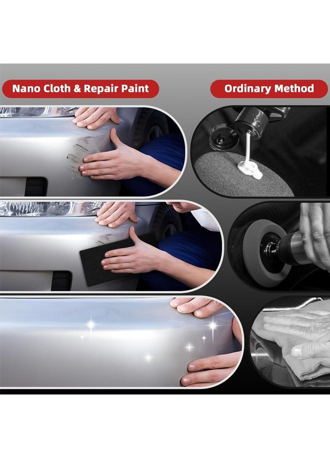 JVSCAM Nano Sparkle Cloth Car Polish Scratches Remover,6PCS Multi-Purpose Nano Magic Cloth Easy to Repair Small Scratched Water Spots Scratch Car Remover for All Car - Image 5