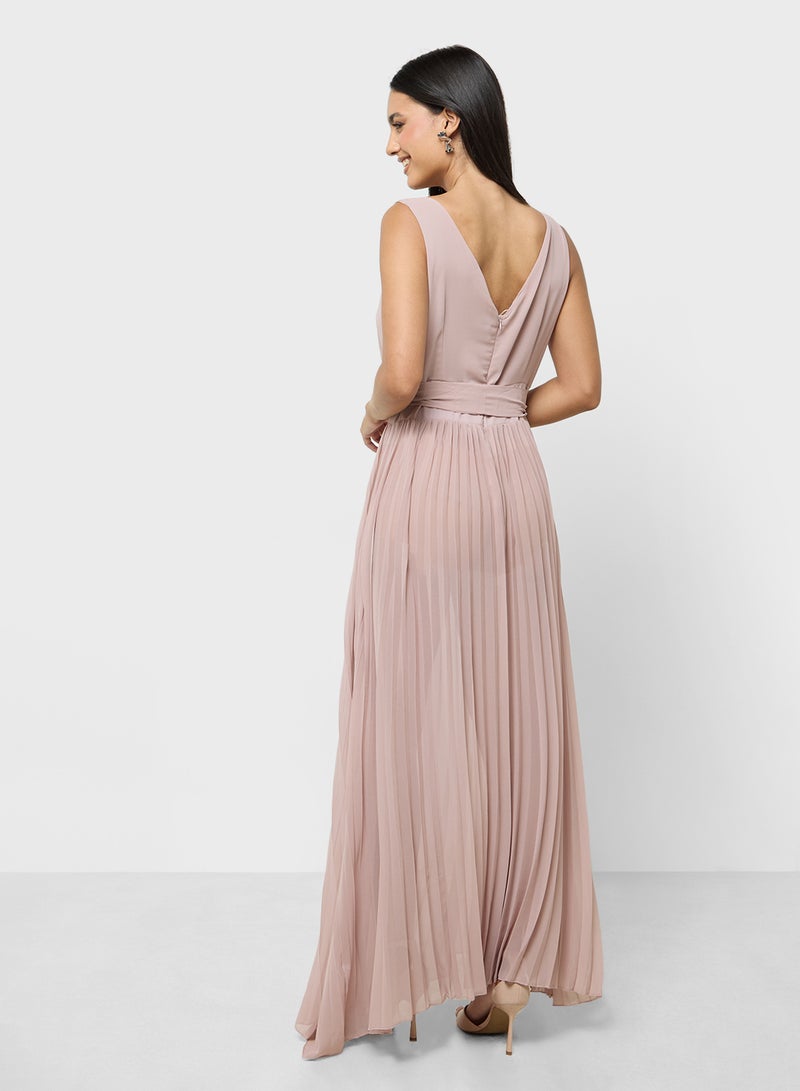 ايلا فستان ماكسي شيفون مطوي - Image 2