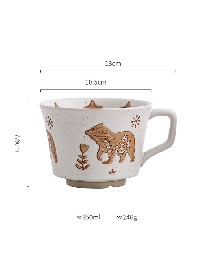 HOOPZOZA Ceramic Coffee Cup Mug with Handle 350mL for Cappuccino Latte Espresso Beverage  - Image 5