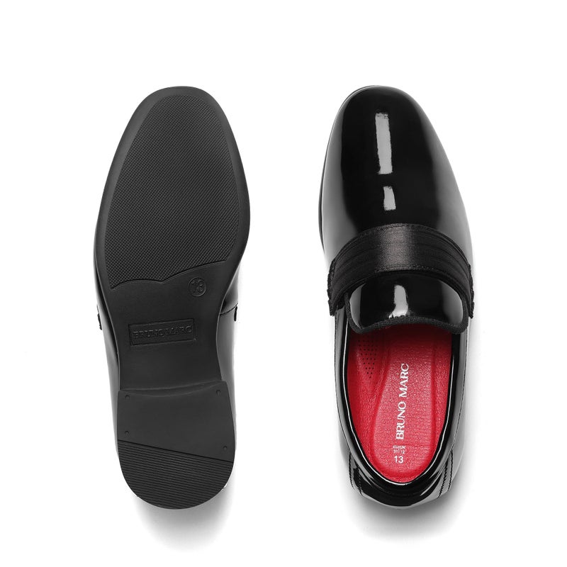 Bruno Marc Boys Dress Shoes Slip-on Loafers Formal Tuxedo Shoes,Size 6 Big Kid,Bright Black,SBLS2340K - Image 5