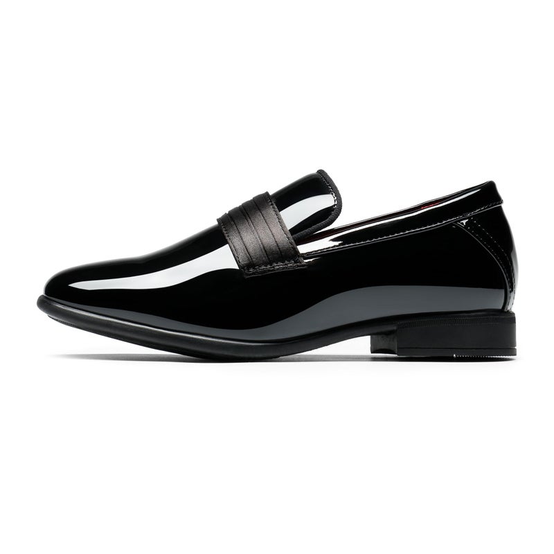 Bruno Marc Boys Dress Shoes Slip-on Loafers Formal Tuxedo Shoes,Size 6 Big Kid,Bright Black,SBLS2340K - Image 4