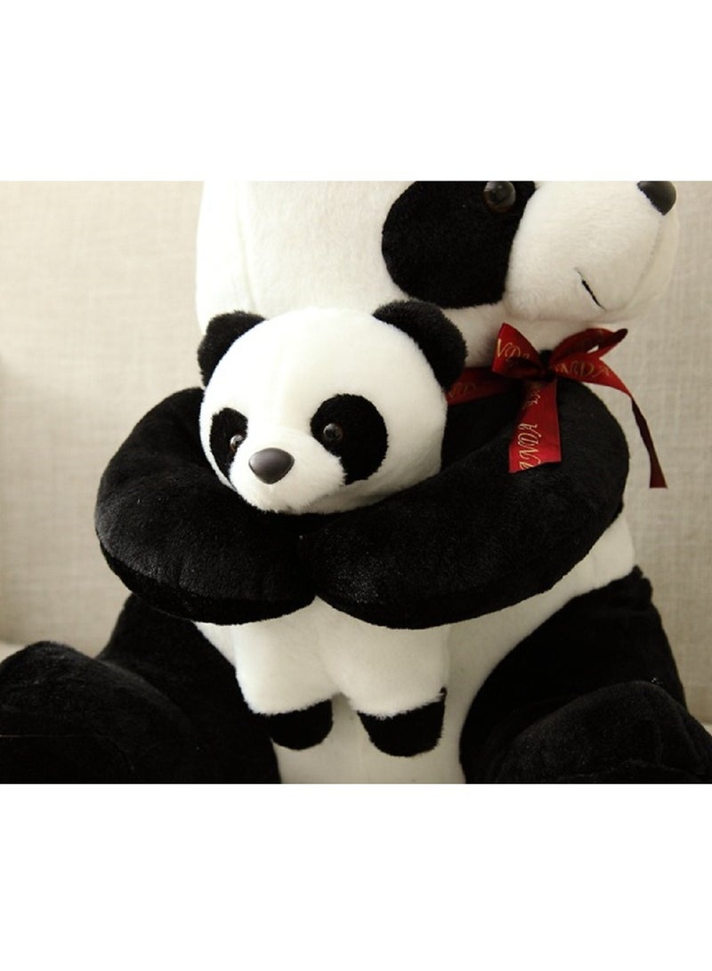 تيدي الباندا اللطيفة واللينة مع طفلها، لعبة الأطفال الفخارية، هدية  16 بوصة - Image 2