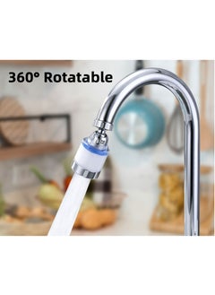 Teuuea Universal Faucet Water Filter, 360° Rotatable Kitchen Sink Tap Purifier, Water Filter Removes Chlorine Sediment Suspended Solids Rust Colloids for Kitchen Bathroom (3 Pack and 27 Filter Cartridges)  - Image 3