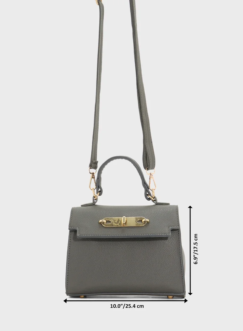 ELLA Womens Satchel With Buckle