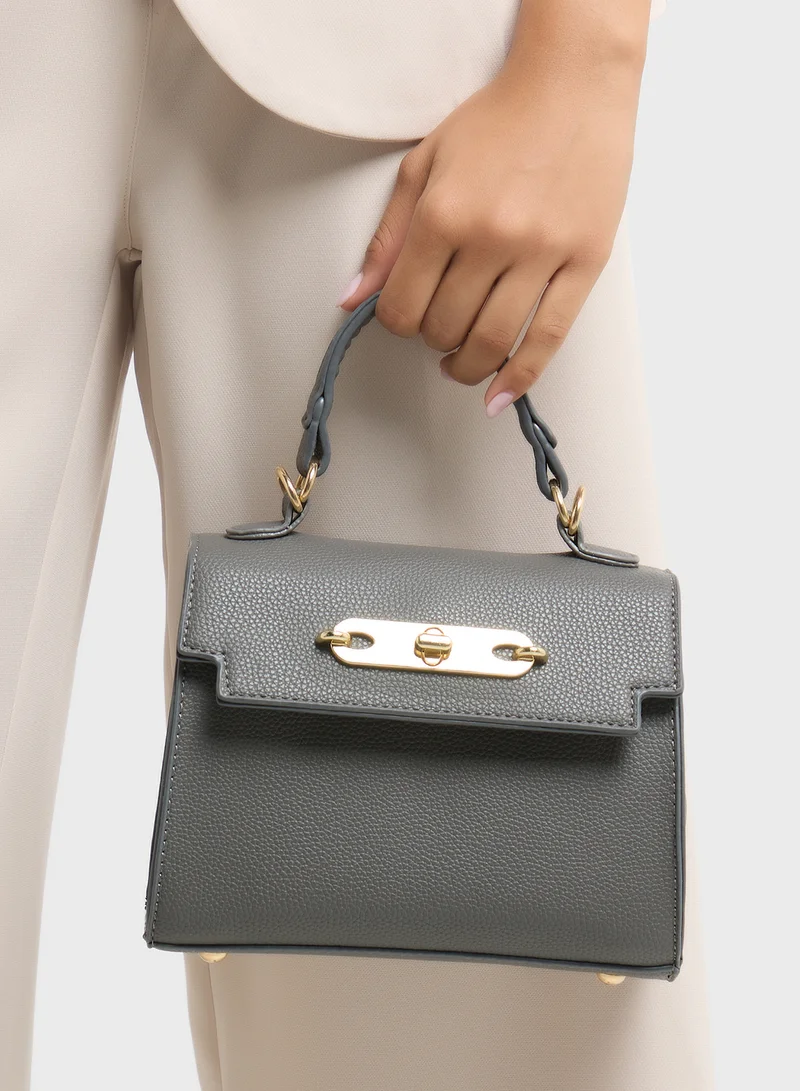 ELLA Womens Satchel With Buckle
