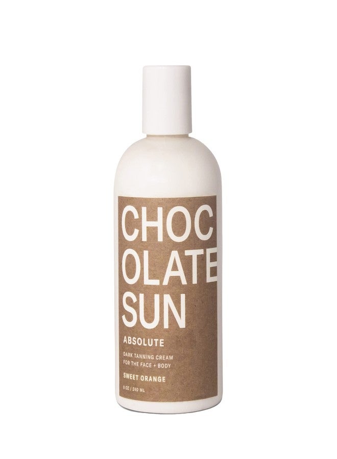 Chocolate Sun شوكولاتة صن - كريم تان عضوي مطلق داكن للوجه والجسم | تان خالي من السموم ونظيف (لألوان البشرة الداكنة، 8 أونصات | 236 مل) - Image 1