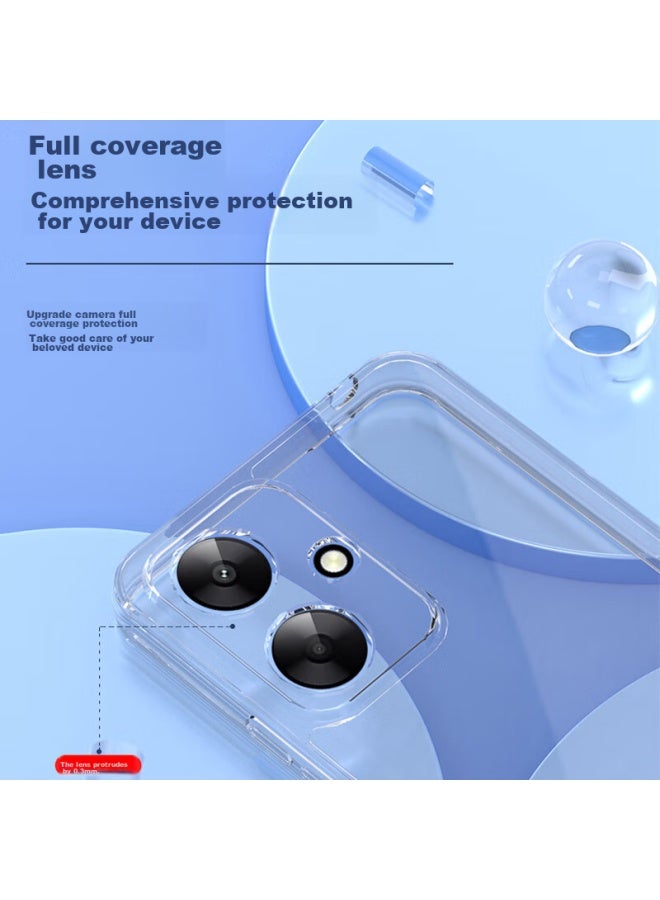 Kmaxai Phone Case For Xiaomi Redmi 13c, Ultra-thin Protective Cover, Full Lens Protection, Shockproof, Scratch-resistant, Crystal Clear Tpu Soft Shell, Transparent - Image 2