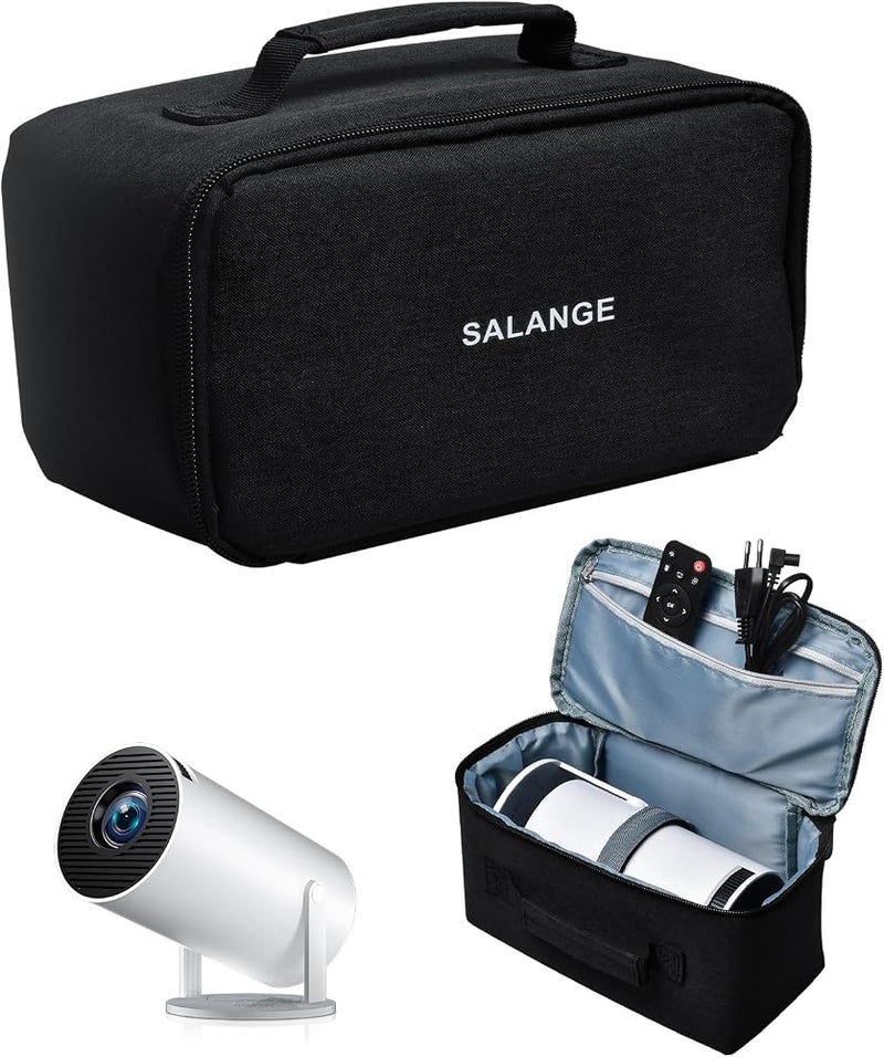 Salange Projector Bag Case for HY300,HY320 Mini Projector,with Double Layer Design Video Projector Case for Home,Outdoor,Charger and Other Accessories,Waterproof,Dustproof Portable Carrying Case Black - Image 1