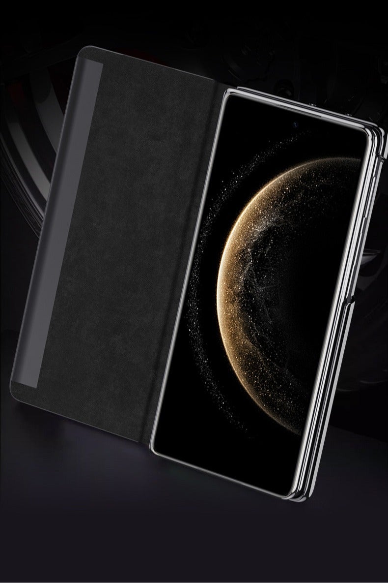 general Case Compatible with Huawei Mate X6, Frosted Anti-fall Phone Case with Smart Window  Auto Sleep/Wake  Lens Protection Stand, Shockproof Protective Cover for Mate X6 - Image 3