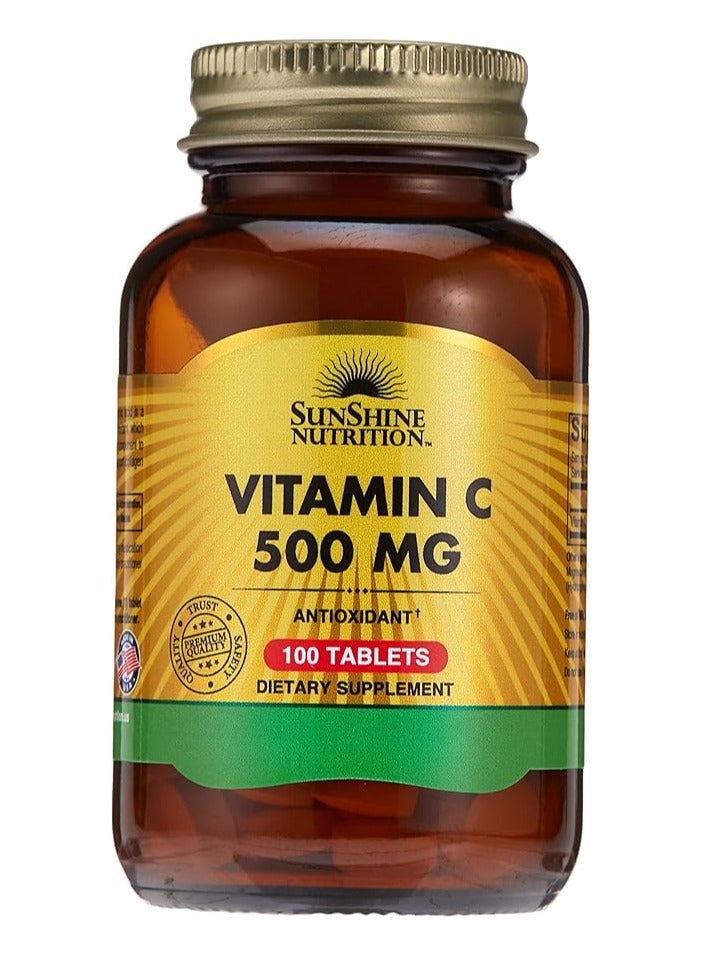 SUNSHINE NUTRITION Sunshine Nutrition Vitamin C 500mg 100 Tablets 
