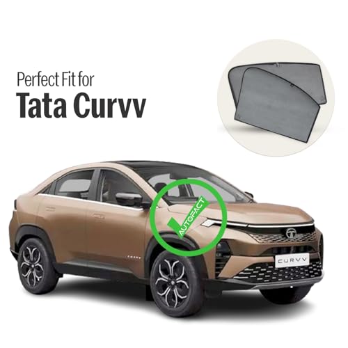 Autofact Car Sunshades for Tata Curvv, UV Protection, Useful Car Accessories, Custom fit Sun Shades for Side Windows, Set of 4 - Image 2