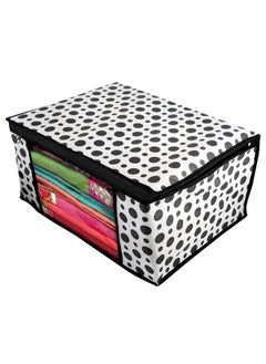 Kuber Industries Kuber Industries Saree Covers With Zip|Saree Covers For Storage|Saree Packing Covers For Wedding|Pack of 8 (Black & White)…  - Image 2