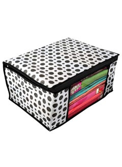 Kuber Industries Kuber Industries Saree Covers With Zip|Saree Covers For Storage|Saree Packing Covers For Wedding|Pack of 8 (Black & White)…  - Image 3