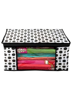 Kuber Industries Kuber Industries Saree Covers With Zip|Saree Covers For Storage|Saree Packing Covers For Wedding|Pack of 8 (Black & White)…  - Image 4