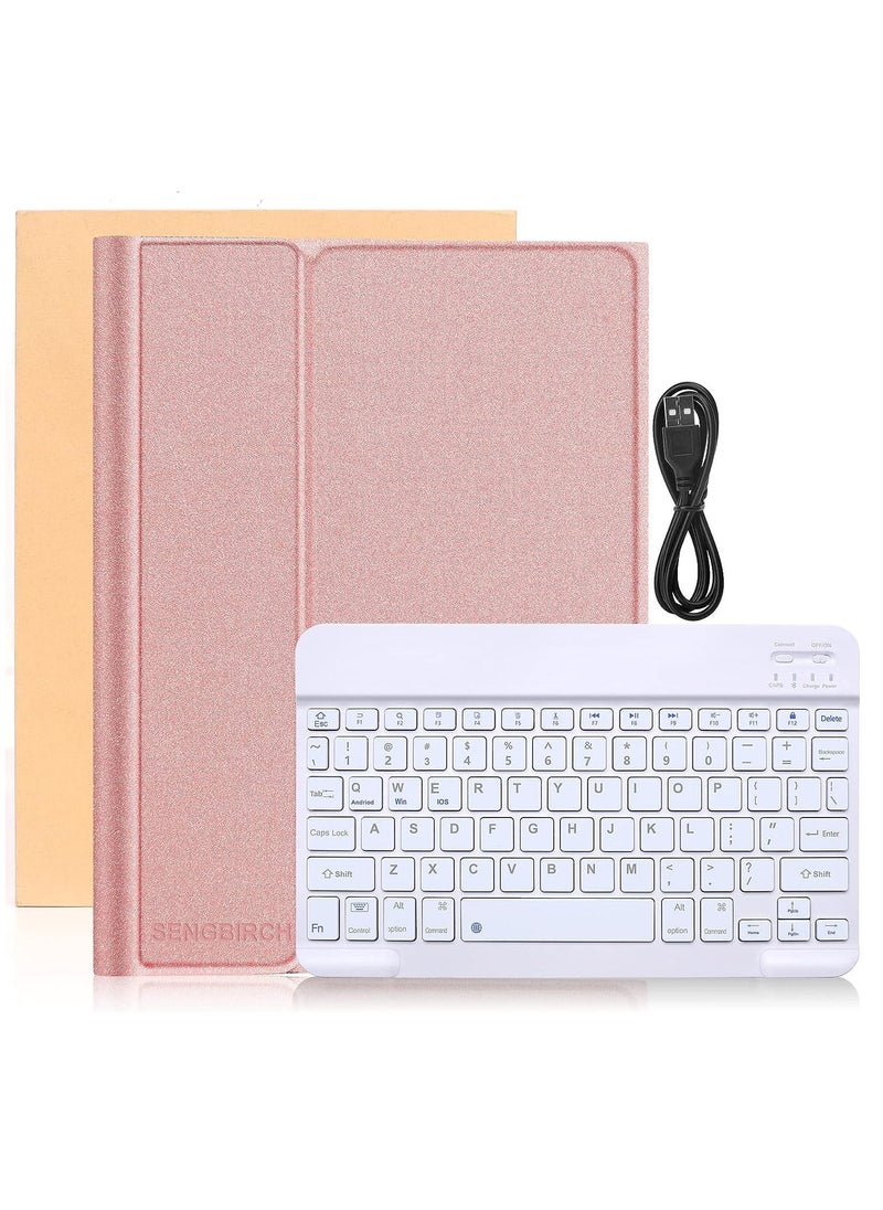 Generic - Rose Gold Color Keyboard Case For iPad 10th Generation 10.9 Inch Release 2022 Slim Smart Bluetooth Keyboard With Case Detachable Wireless Keyboard With Pencil Holder - Image 1
