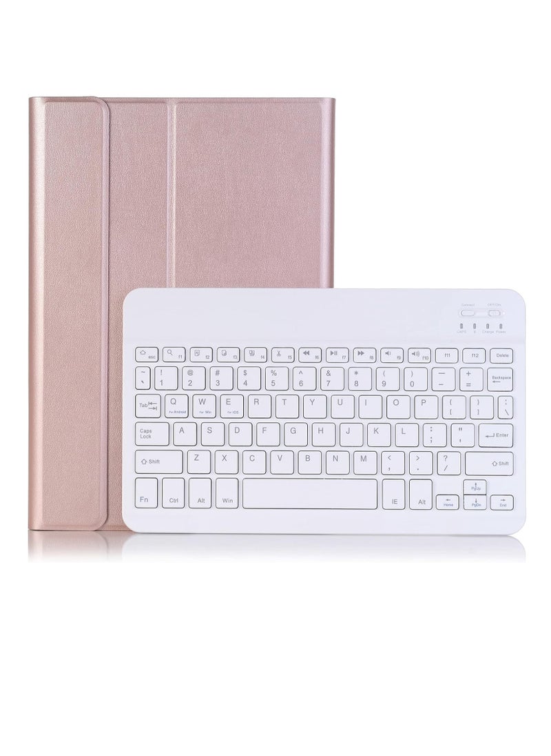Generic - Rose Gold Color Keyboard Case For iPad 10th Generation 10.9 Inch Release 2022 Slim Smart Bluetooth Keyboard With Case Detachable Wireless Keyboard With Pencil Holder - Image 1