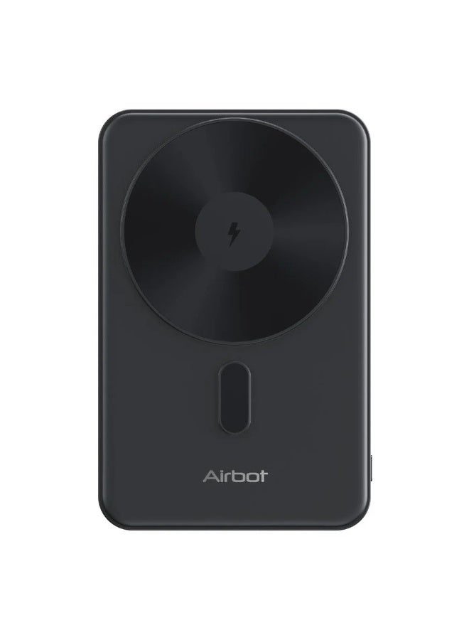 آيربوت باور بانك لاسلكي Airbot 5000mAh MagSafe، للهواتف الذكية التي تدعم الشحن اللاسلكي، الوزن الصافي حوالي 110 جرام فقط، امتصاص مغناطيسي قوي، خفيف الوزن ومغناطيسي، باور بانك محمول للسفر، يدعم الشحن السريع 20 وات للشحن السلكي (أسود) - Image 2