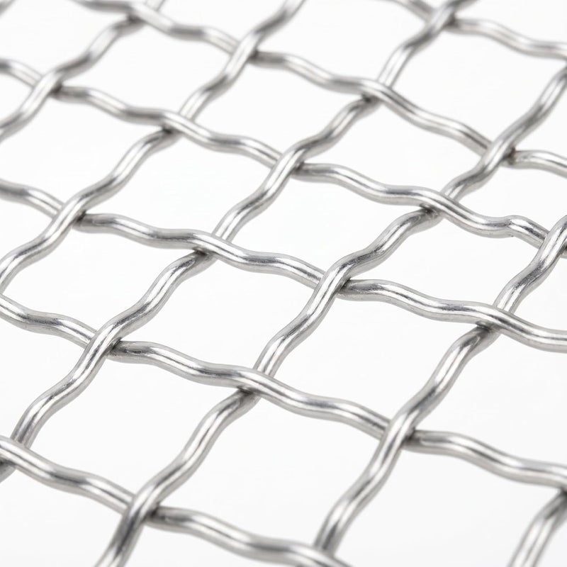 Hemoton Stainless Steel Squares Holes Grill Barbecue Wire Mesh Multi-Purpose BBQ Grid Cooking Baking Rack Barbecue Grill (26 x 44cm) Precision polished solid material - Image 4
