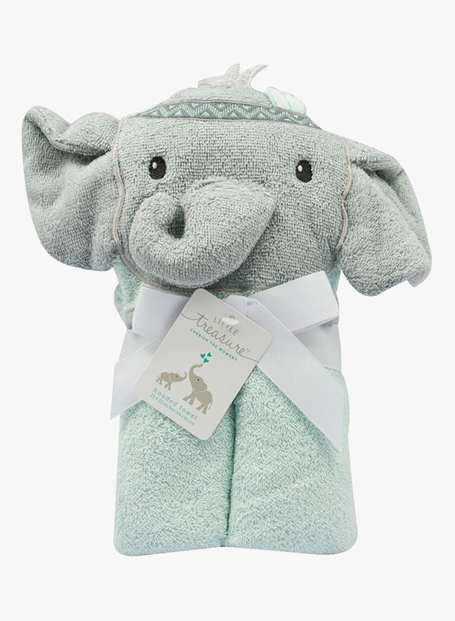 منشفة حمام للأطفال بغطاء رأس على شكل وجه حيوان - Image 2