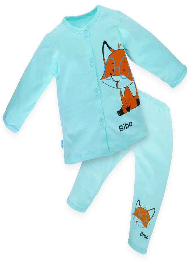 Pokory Baby Suit Full Sleeves Hoisery Cotton Babysuit for Baby Boy and Baby Girl |Soft Comfortable Infant Clothing Green Size: 4 - Image 1