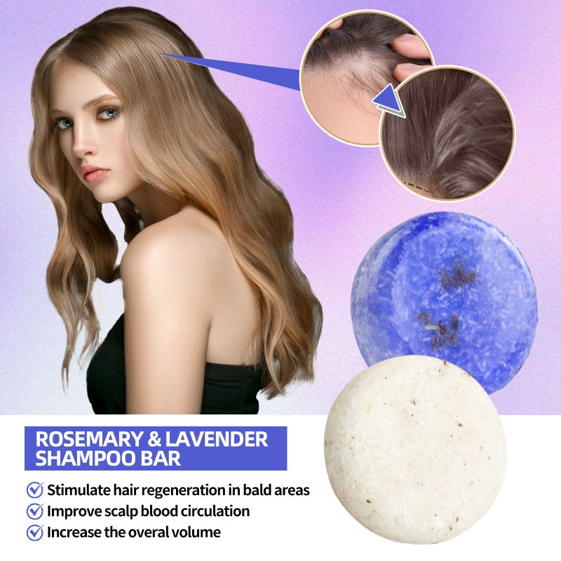 DBEAUTYM 2 Pack Rosemary Lavender Hair Shampoo Bar,Deep Cleansing for Scalp Hair Loss Shampoo Soap,Organic Shampoo Oil Control for Hair Growth,Refreshing and Hydrating Bar,Gifts for Women Men - Image 5