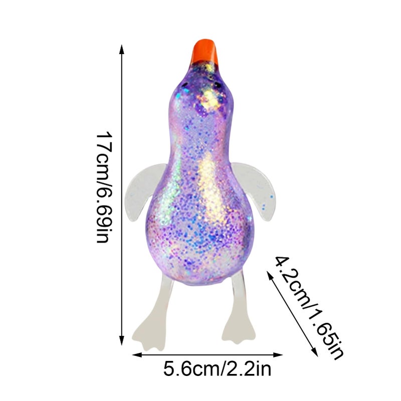 GIOIO Purple Duck Squeeze Fidget Toy Slow Rising Sensory Stress Relief Ball for Home Office Travel - Image 3