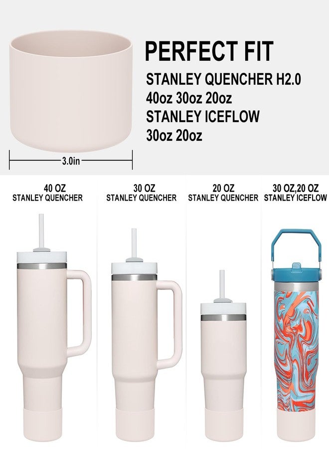 Affute Protective Silicone Boot for Stanley Quencher H2.0 40 30 20 oz & IceFlow Flip 30 20 oz, BPA Free Anti-Noise Anti-Scratch, Stanley Cup Protector Sleeve Cover Boot (Rose Quartz) - Image 2