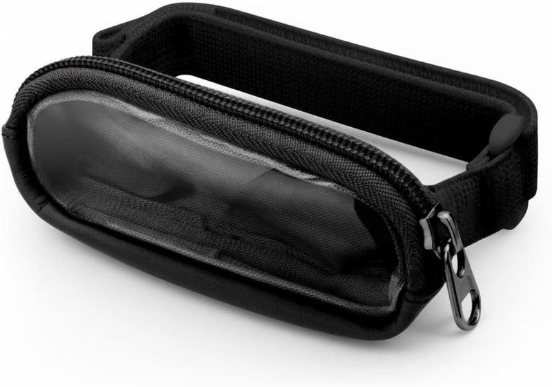 Sun Visor Lipstick Pouch Easy Access Lip Chap Product Holder Does Not Obstruct View Zippered Visor Pouch for Drivers, Black - Image 1