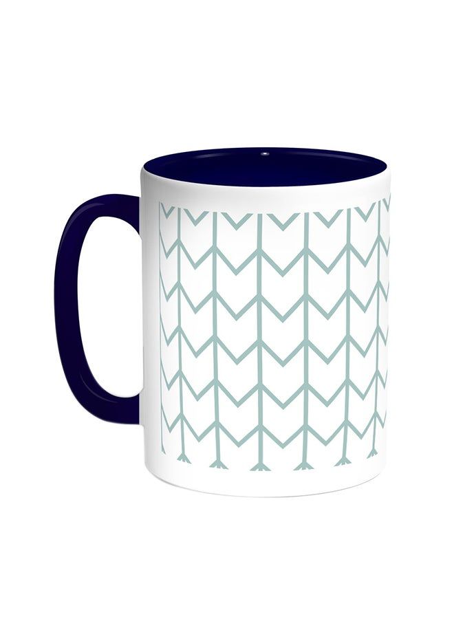 RKN Motifs Printed Coffee Mug Blue/White 11ounce - Image 2