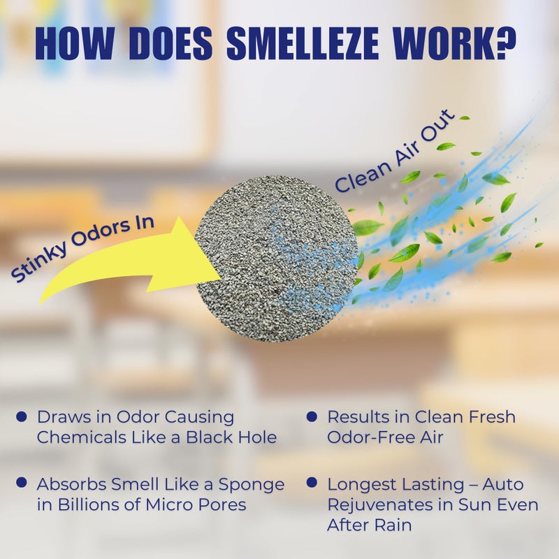 SMELLEZE Natural Yard Odor Remover Deodorizer: 2 lb. Granules Eliminate Outdoor Pet Urine & Stool Smell. Long Lasting. People, Pet, Plant & Planet Safe. - Image 4