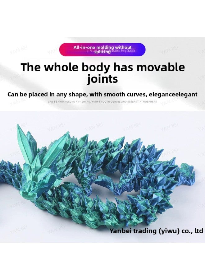 3D Printing Dragon Egg Activity Joint Gemstone Dragon Model Easter Egg Children's Toy Decorative Creative Ornaments-Color:[silk Gold] Gem Dragon-Size:【MINI】22CM - Image 4