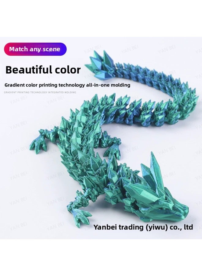 3D Printing Dragon Egg Activity Joint Gemstone Dragon Model Easter Egg Children's Toy Decorative Creative Ornaments-Color:[silk Gold] Gem Dragon-Size:【MINI】22CM - Image 3