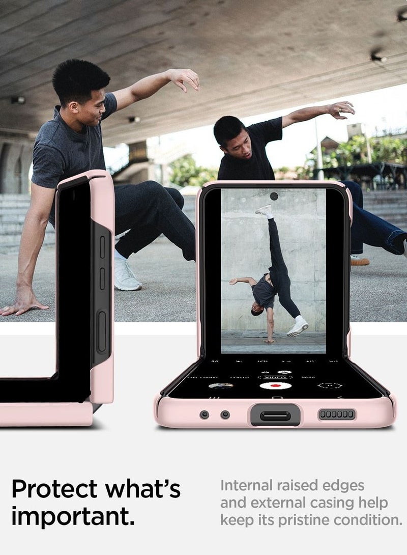 Spigen Air Skin Case Cover For Samsung Galaxy Z Flip 4 (2022) - Cotton Pink - Image 4