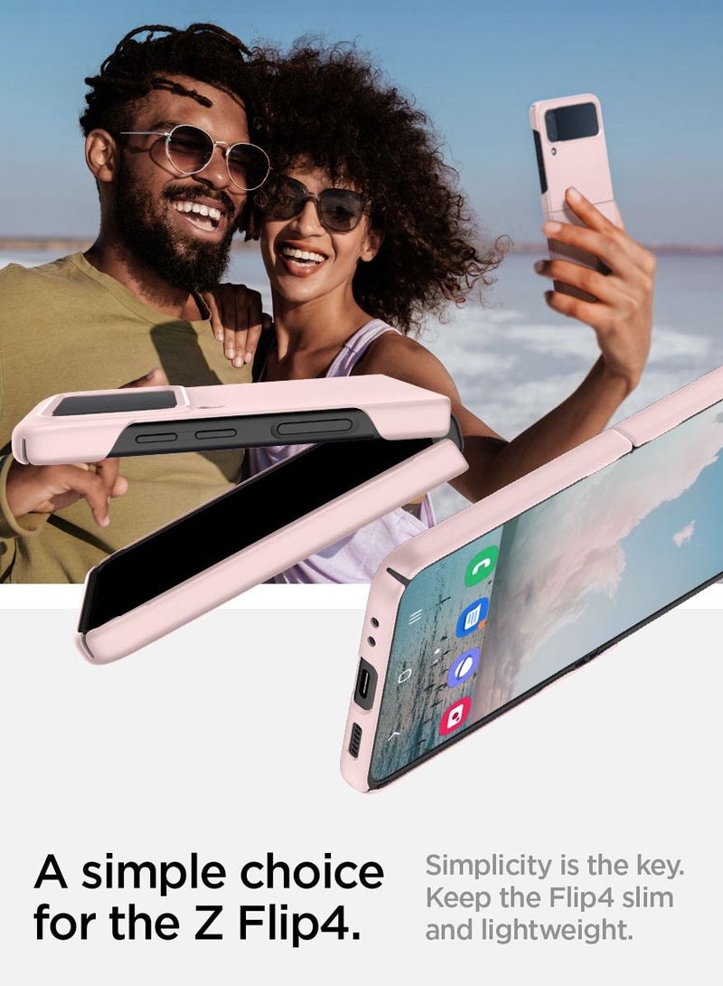 Spigen Air Skin Case Cover For Samsung Galaxy Z Flip 4 (2022) - Cotton Pink - Image 3