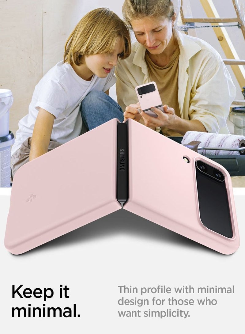 Spigen Air Skin Case Cover For Samsung Galaxy Z Flip 4 (2022) - Cotton Pink - Image 5