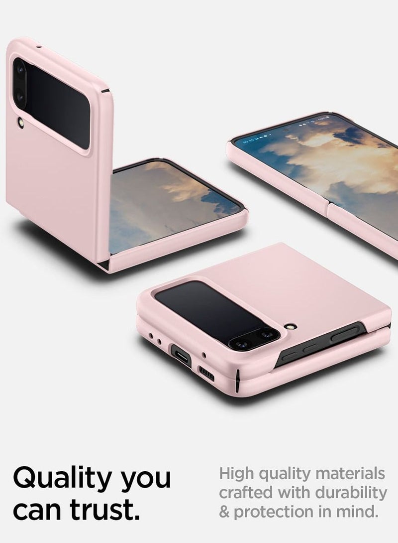 Spigen Air Skin Case Cover For Samsung Galaxy Z Flip 4 (2022) - Cotton Pink - Image 2
