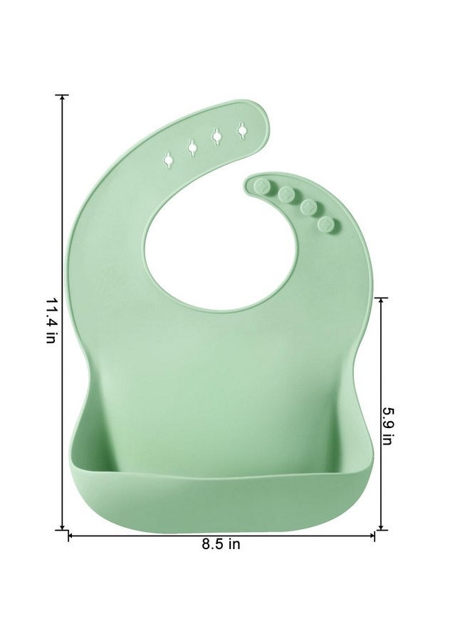 PandaEar Silicone Baby Feeding Set 6-12 Months| Baby LED Weaning Supplies| Infant Toddler Feeding Set| Silicone Baby Bib + Baby Plate with Suction + Baby Cup + Baby Bowls and Spoon First Stage Set - Image 3