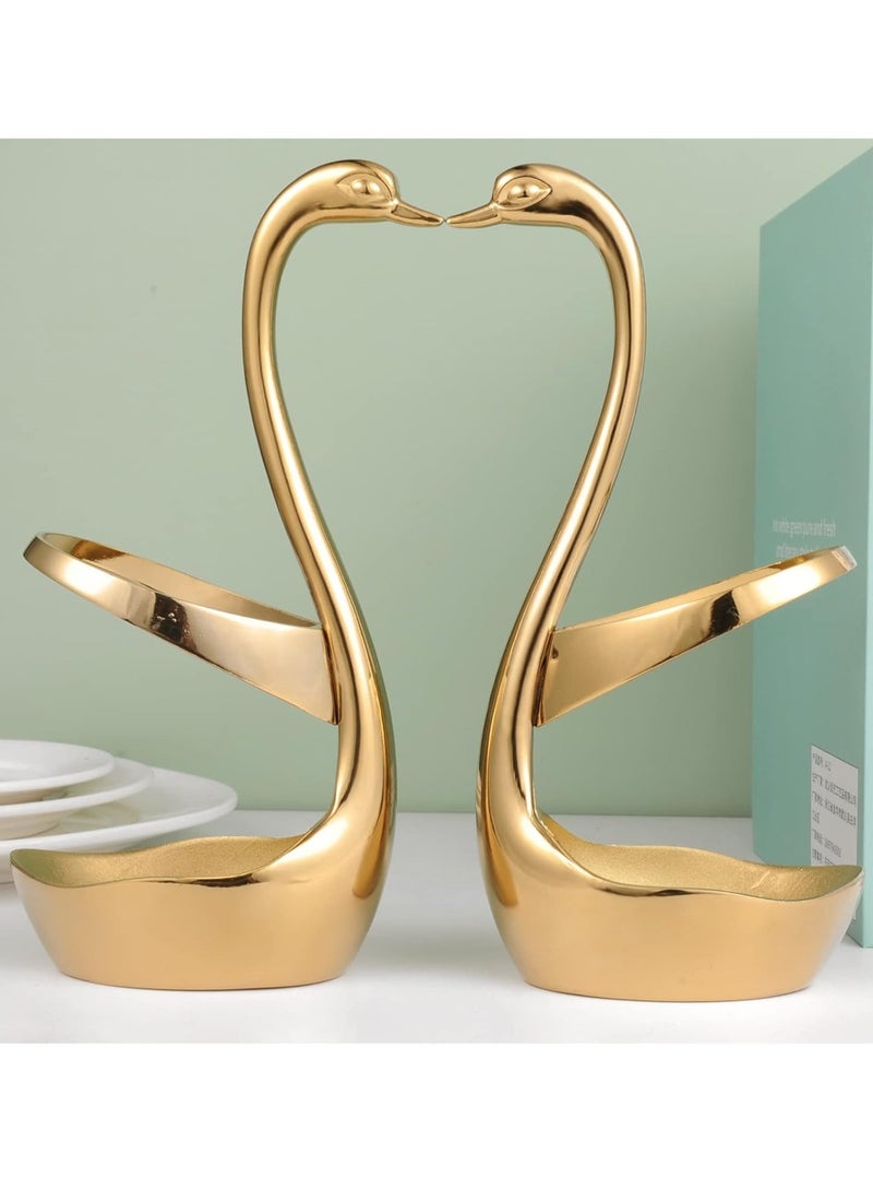 Elegant Small Gold Swan Base Holder for Coffee Bar  Dining, Perfect for Wedding  Entertaining Table Decor  - Image 3