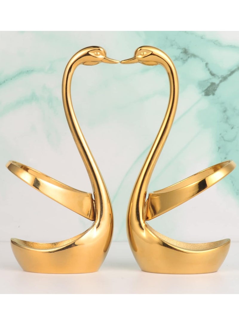 Elegant Small Gold Swan Base Holder for Coffee Bar  Dining, Perfect for Wedding  Entertaining Table Decor  - Image 5